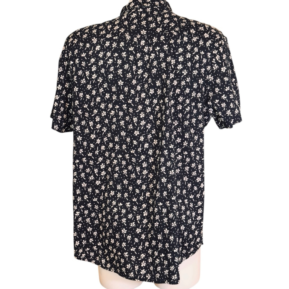 Men's Chubbies Navy White Floral Poplin Friday Shirt XL - Picture 2 of 3